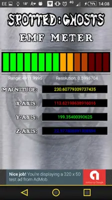 EMF Meter - ITC Research android App screenshot 1