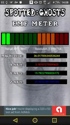 EMF Meter - ITC Research android App screenshot 2